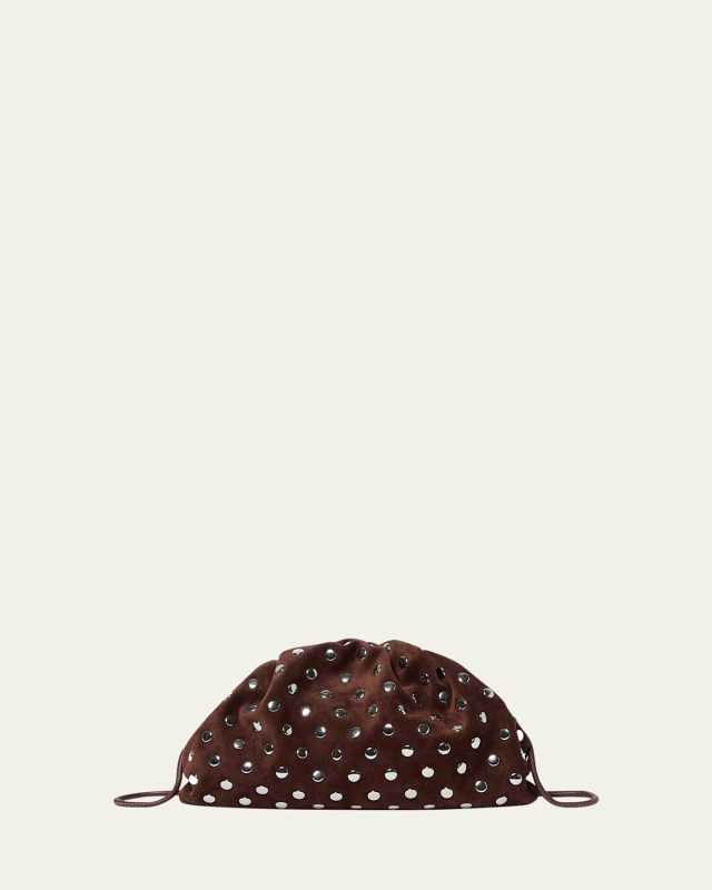 Bailey Studded Leather Clutch Bag